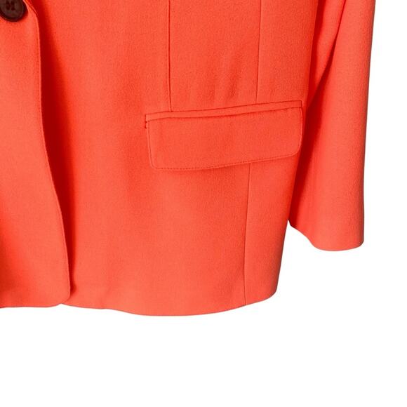 Smythe Tailored Blazer Neon Tangerine Revolve Size 14 - Picture 3 of 8